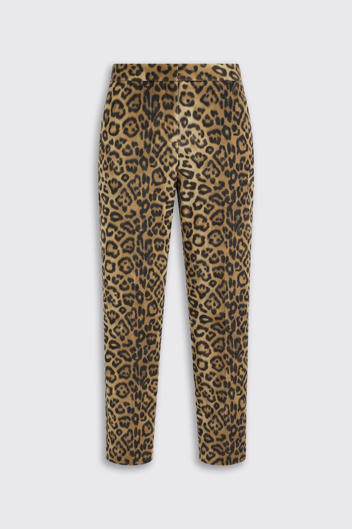 Sole - Savannah Leopard Brown full-length trousers in a brown and black leopard print.