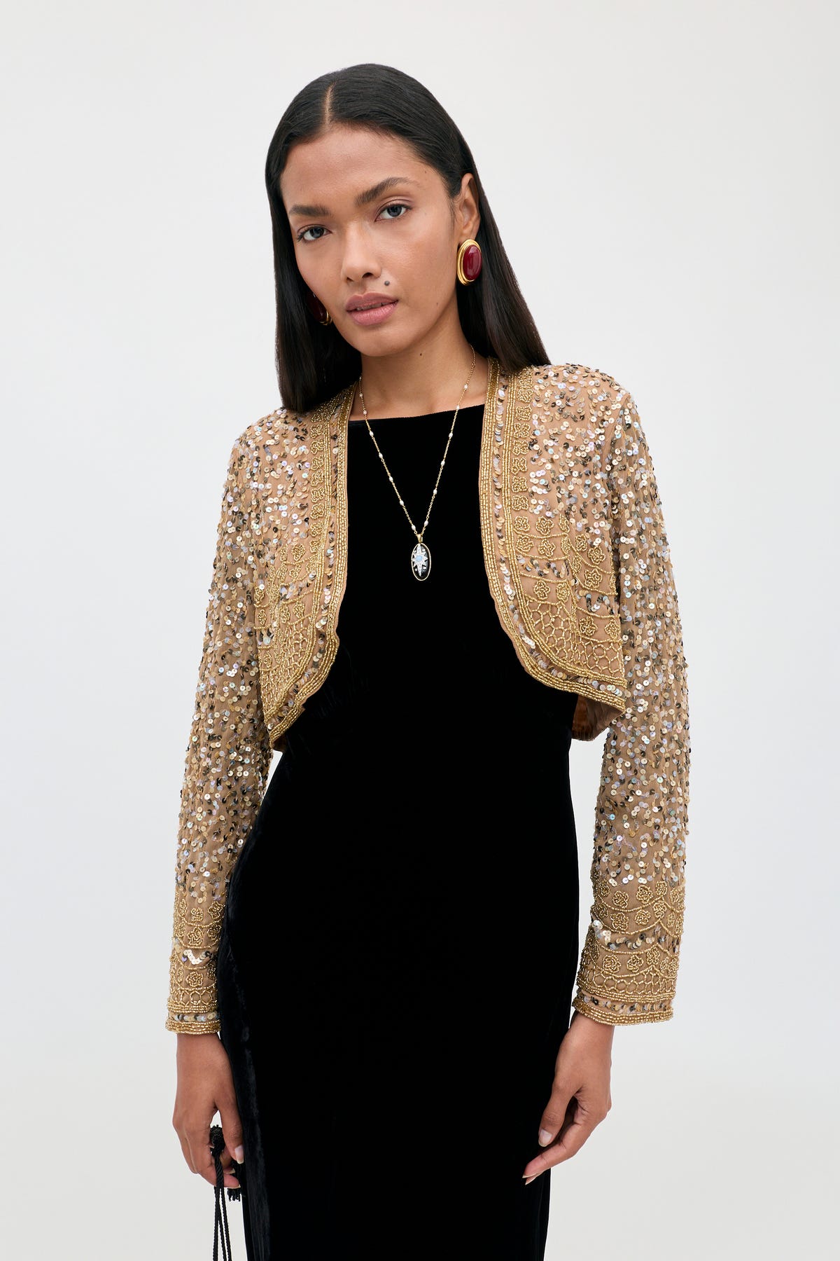 Cliona  -  Art Deco Embellishment Antique Gold